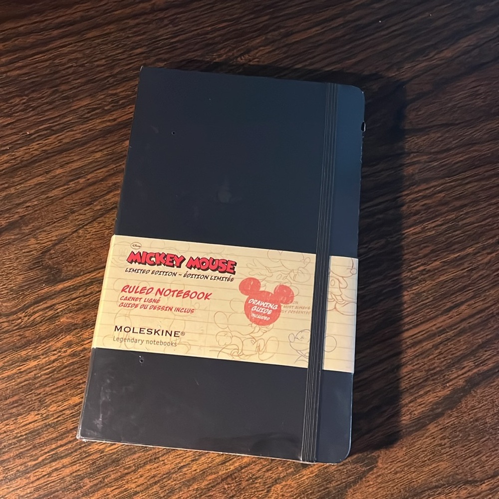 Mickey Mouse Moleskine Ruled Notebook with Mickey Mouse Drawing Guide included